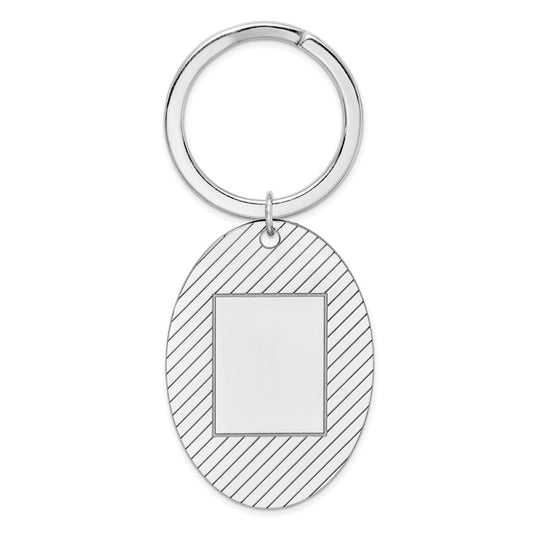 Sterling Silver Rhodium-Plated Key Chain
