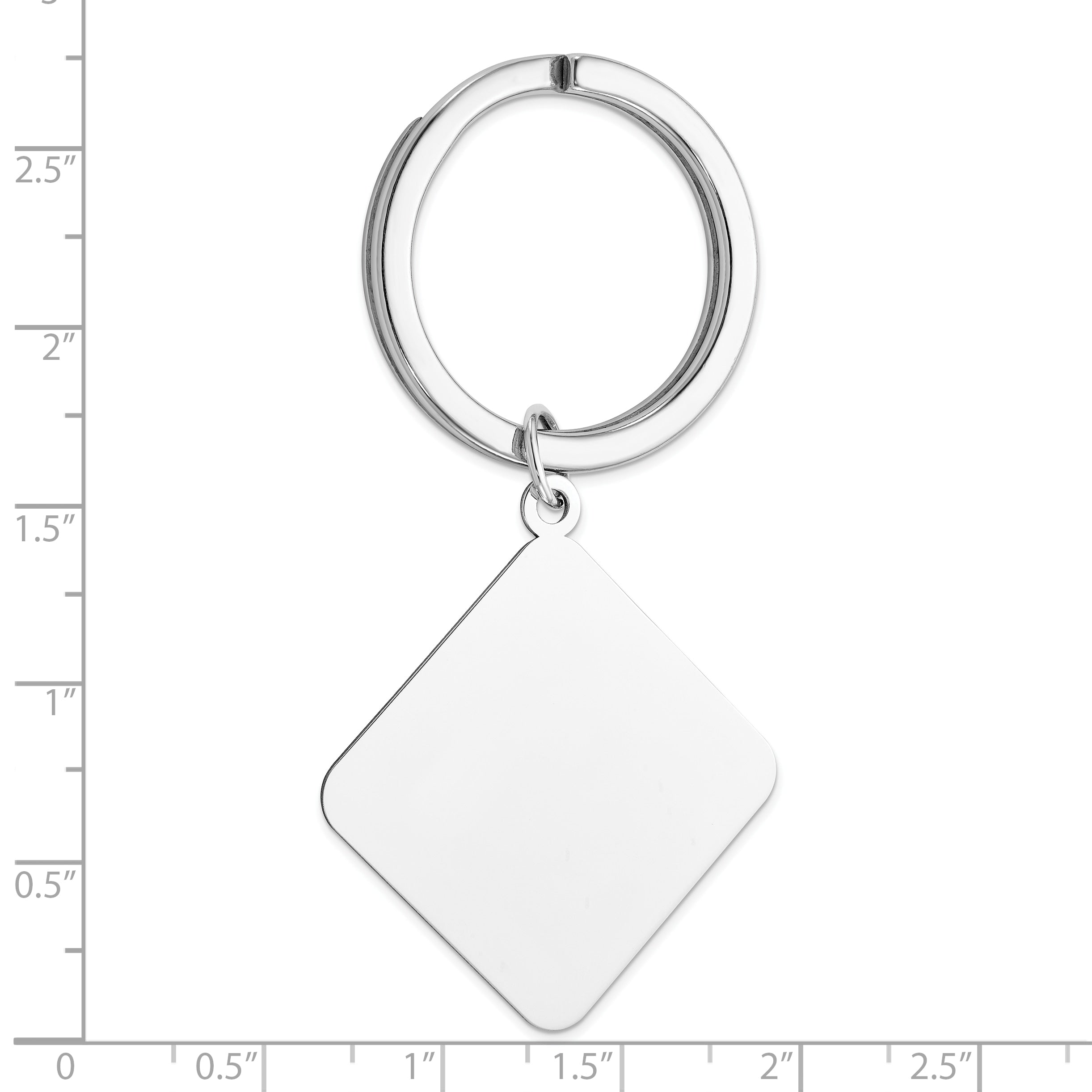 Sterling Silver Rhodium-Plated Key Chain
