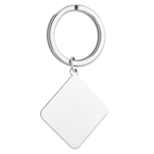 Sterling Silver Rhodium-Plated Key Chain