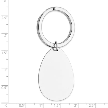 Sterling Silver Rhodium-Plated Key Chain