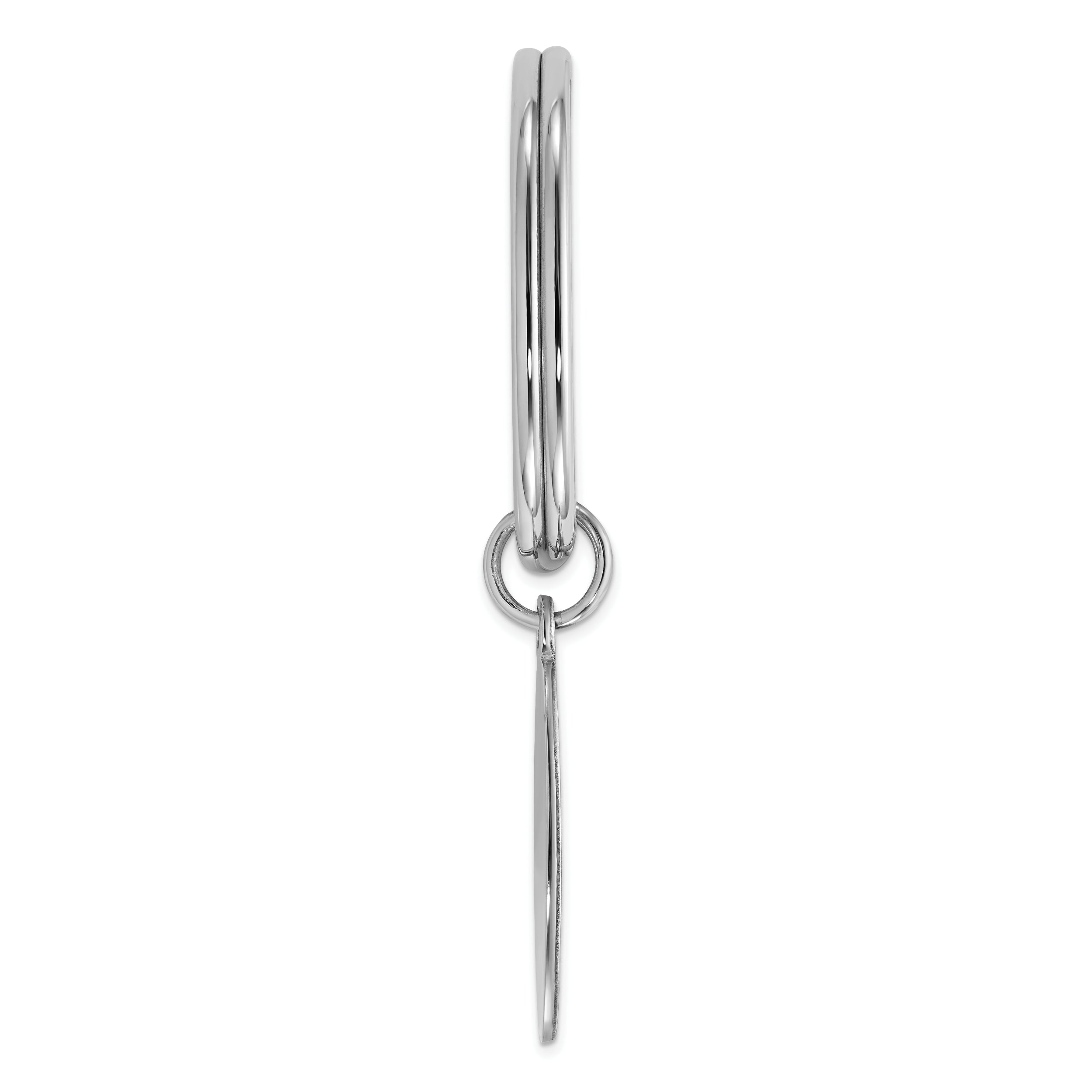 Sterling Silver Rhodium-Plated Key Chain