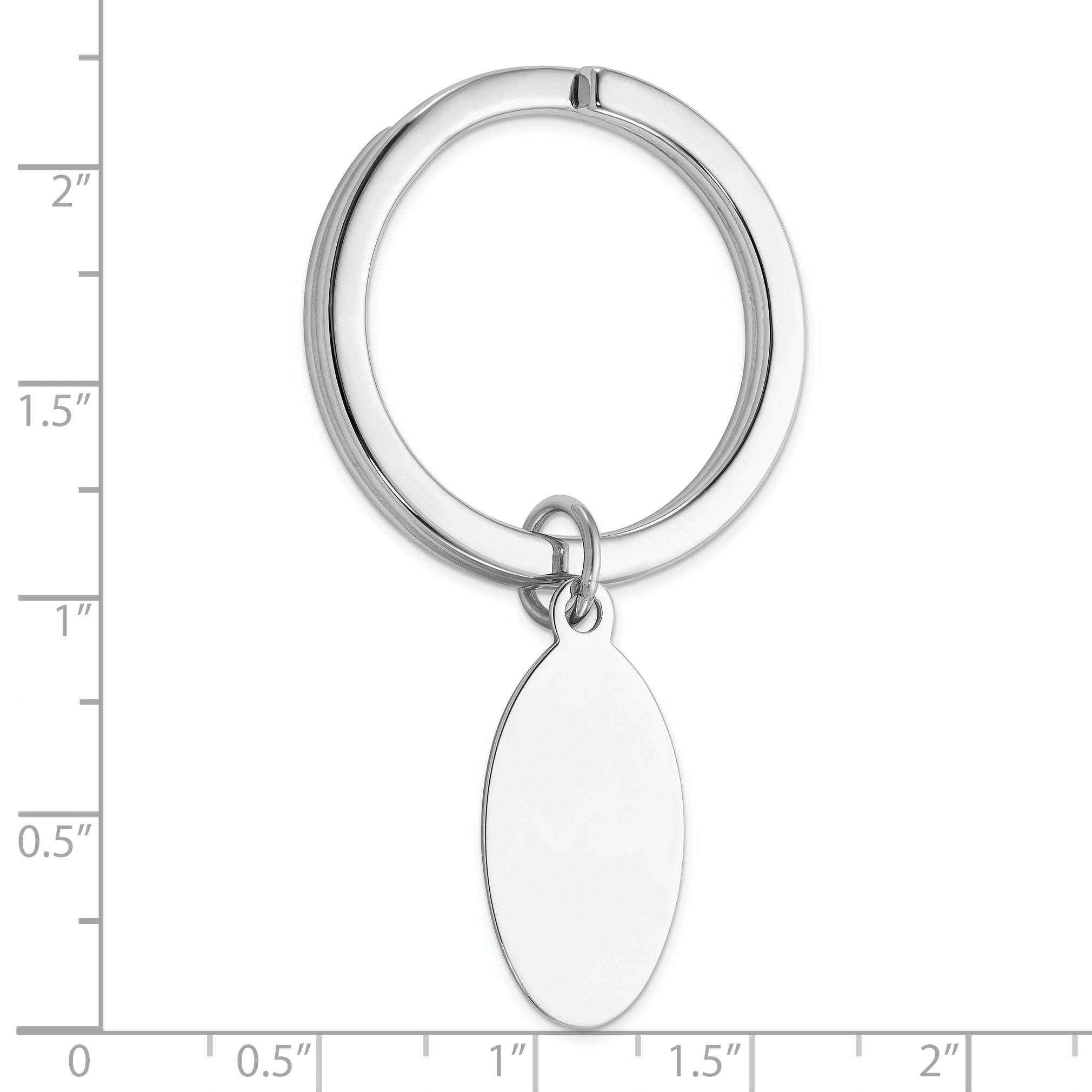 Sterling Silver Rhodium-Plated Key Chain