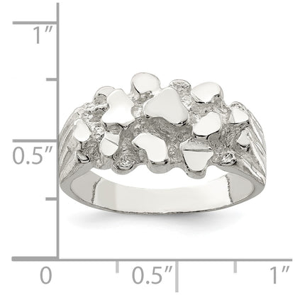 Sterling Silver Men'S Nugget Ring