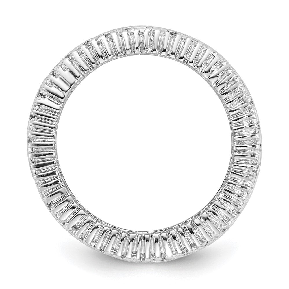 Sterling Silver Cz Double Band Ring