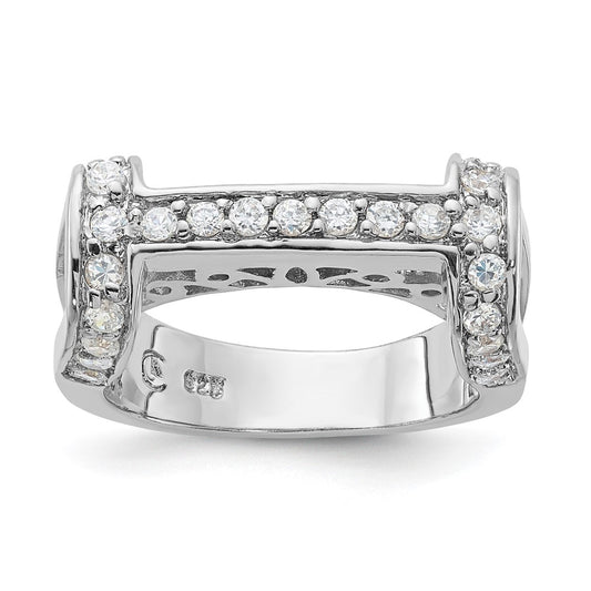 Sterling Silver Fancy Cz Ring