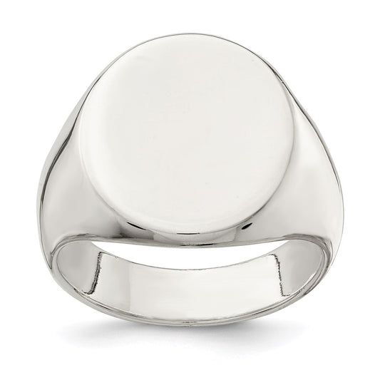 Sterling Silver 19X16mm Closed Back Signet Ring