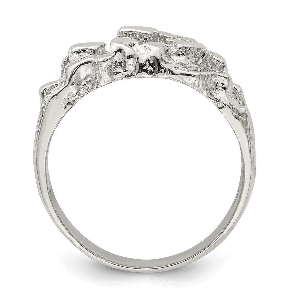 Sterling Silver Men'S Nugget Ring