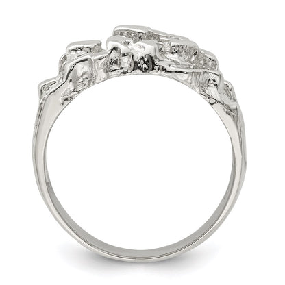 Sterling Silver Men'S Nugget Ring