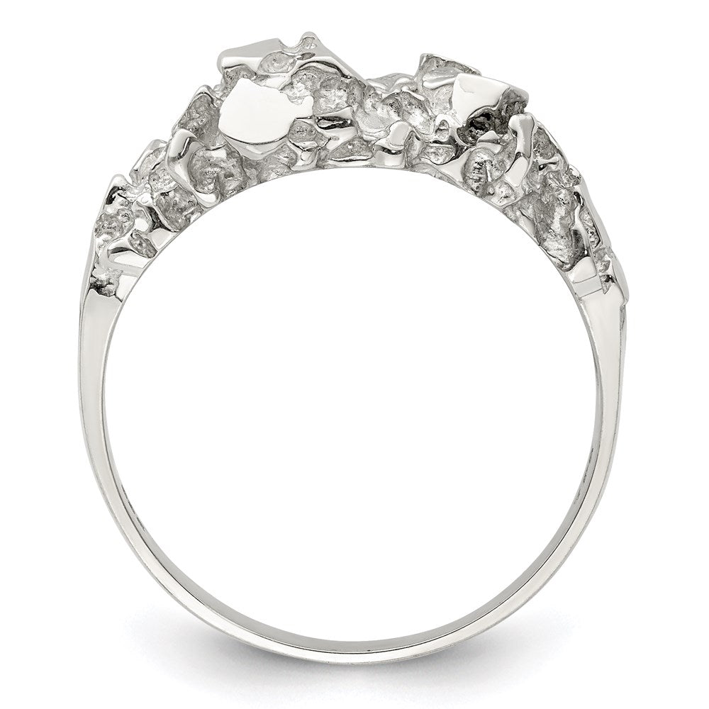 Sterling Silver Men'S Nugget Ring