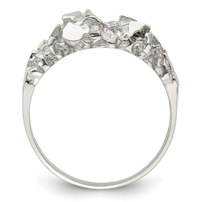 Sterling Silver Men'S Nugget Ring