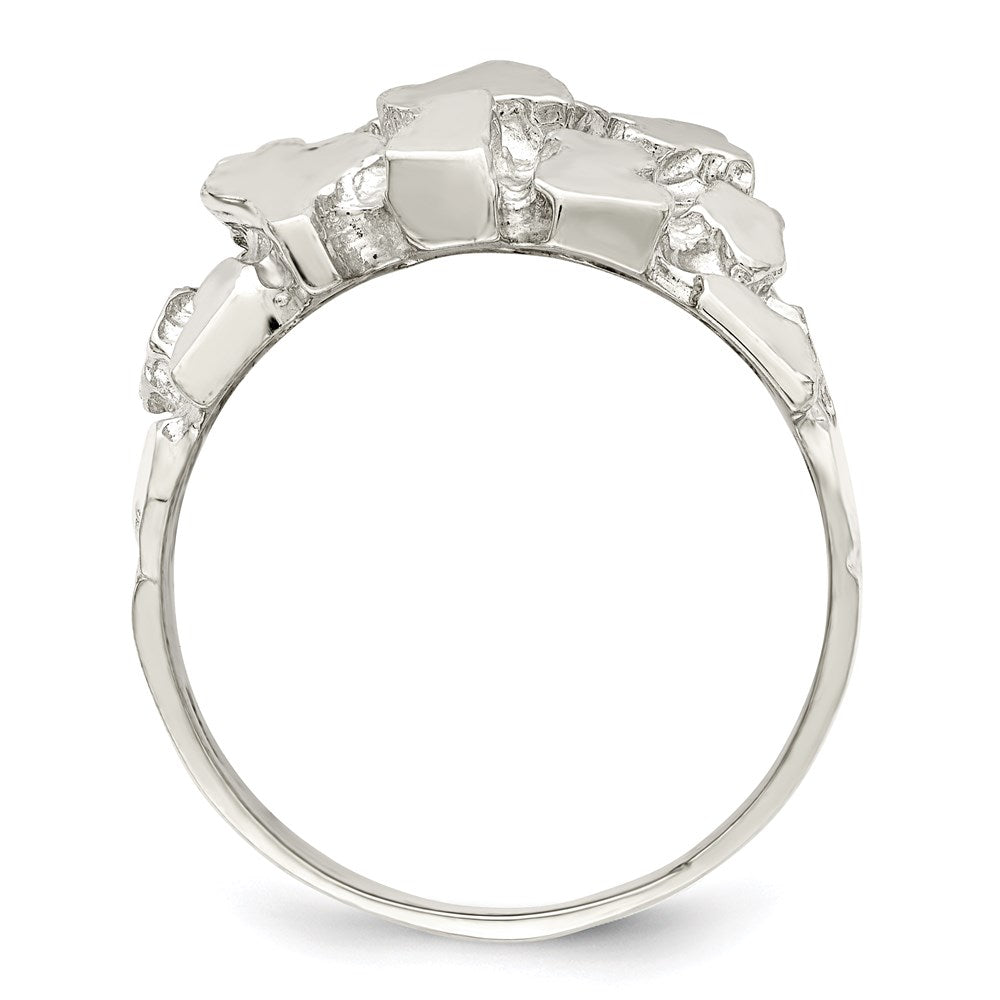 Sterling Silver Men'S Nugget Ring
