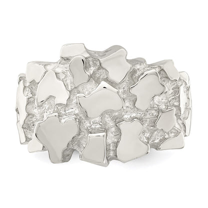 Sterling Silver Men'S Nugget Ring