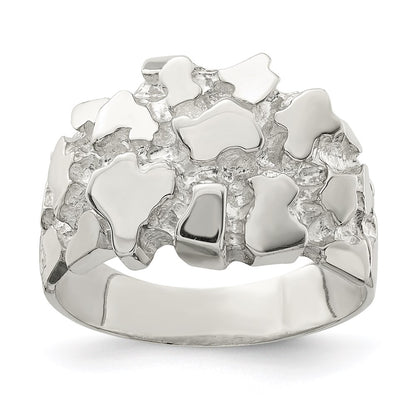 Sterling Silver Men'S Nugget Ring