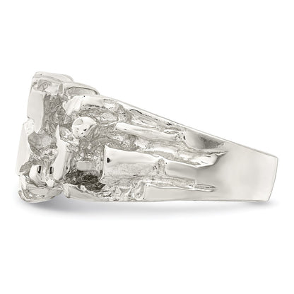 Sterling Silver Men'S Nugget Ring