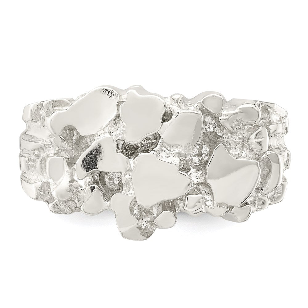 Sterling Silver Men'S Nugget Ring