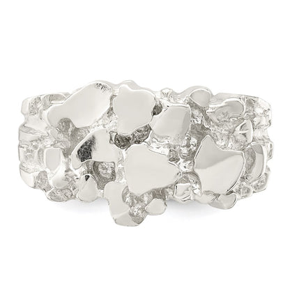 Sterling Silver Men'S Nugget Ring