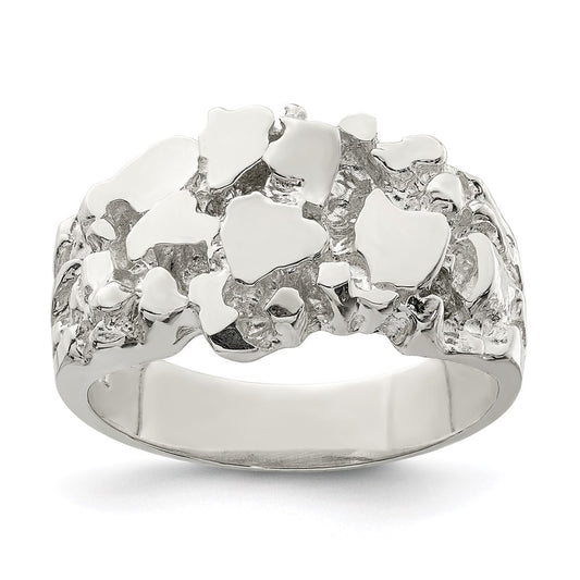 Sterling Silver Men'S Nugget Ring