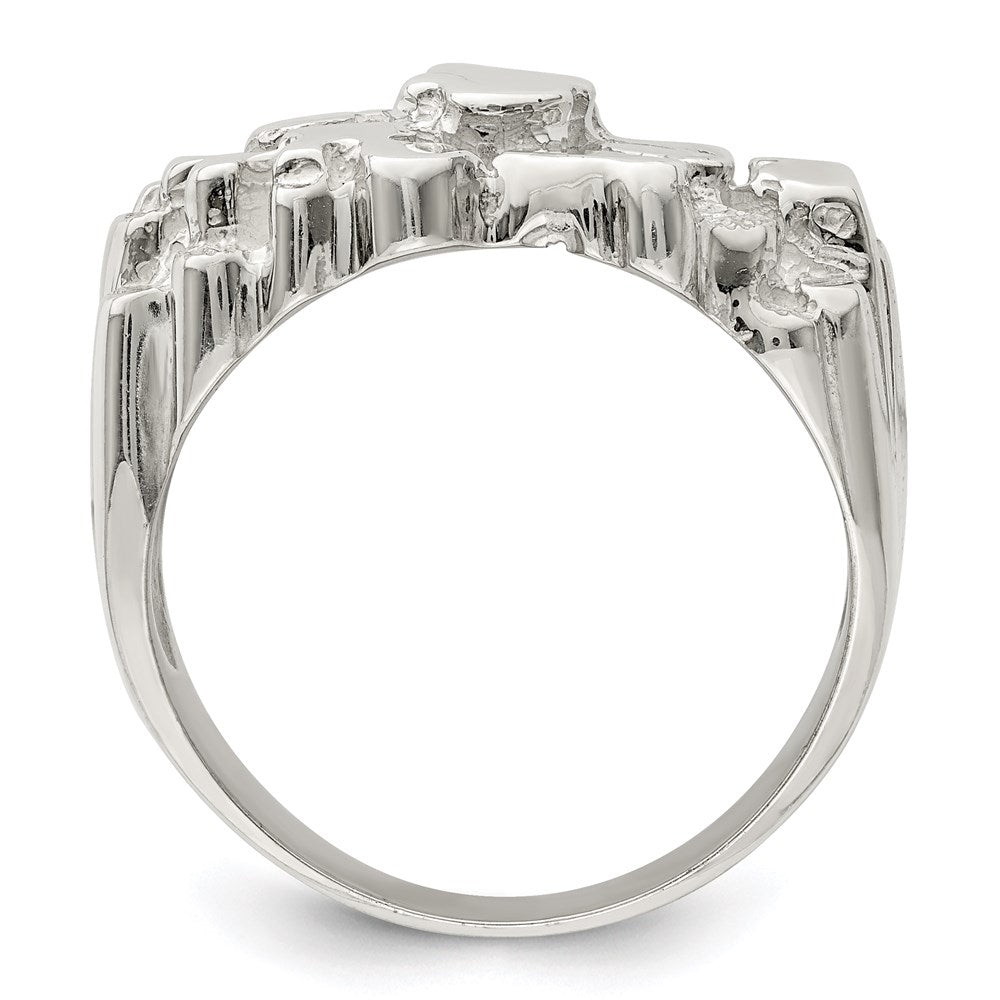 Sterling Silver Men'S Nugget Ring