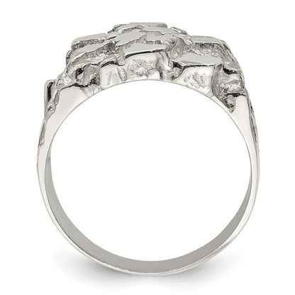 Sterling Silver Men'S Nugget Ring