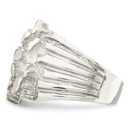Sterling Silver Men'S Nugget Ring
