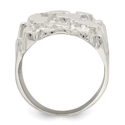 Sterling Silver Men'S Nugget Ring