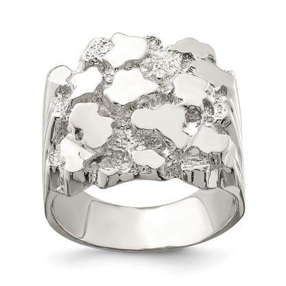 Sterling Silver Men'S Nugget Ring