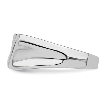 Sterling Silver Rhodium Plated Diamond Men'S Ring