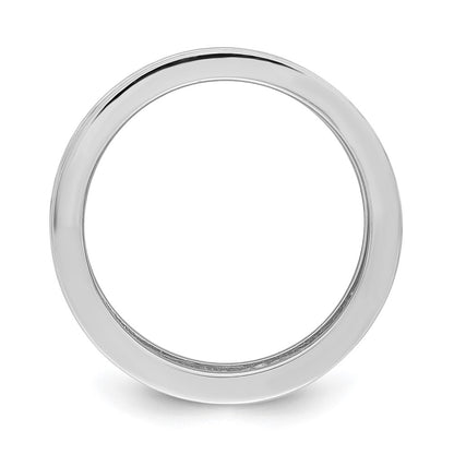 Sterling Silver Rhodium Plated Pave Cz Eternity Band