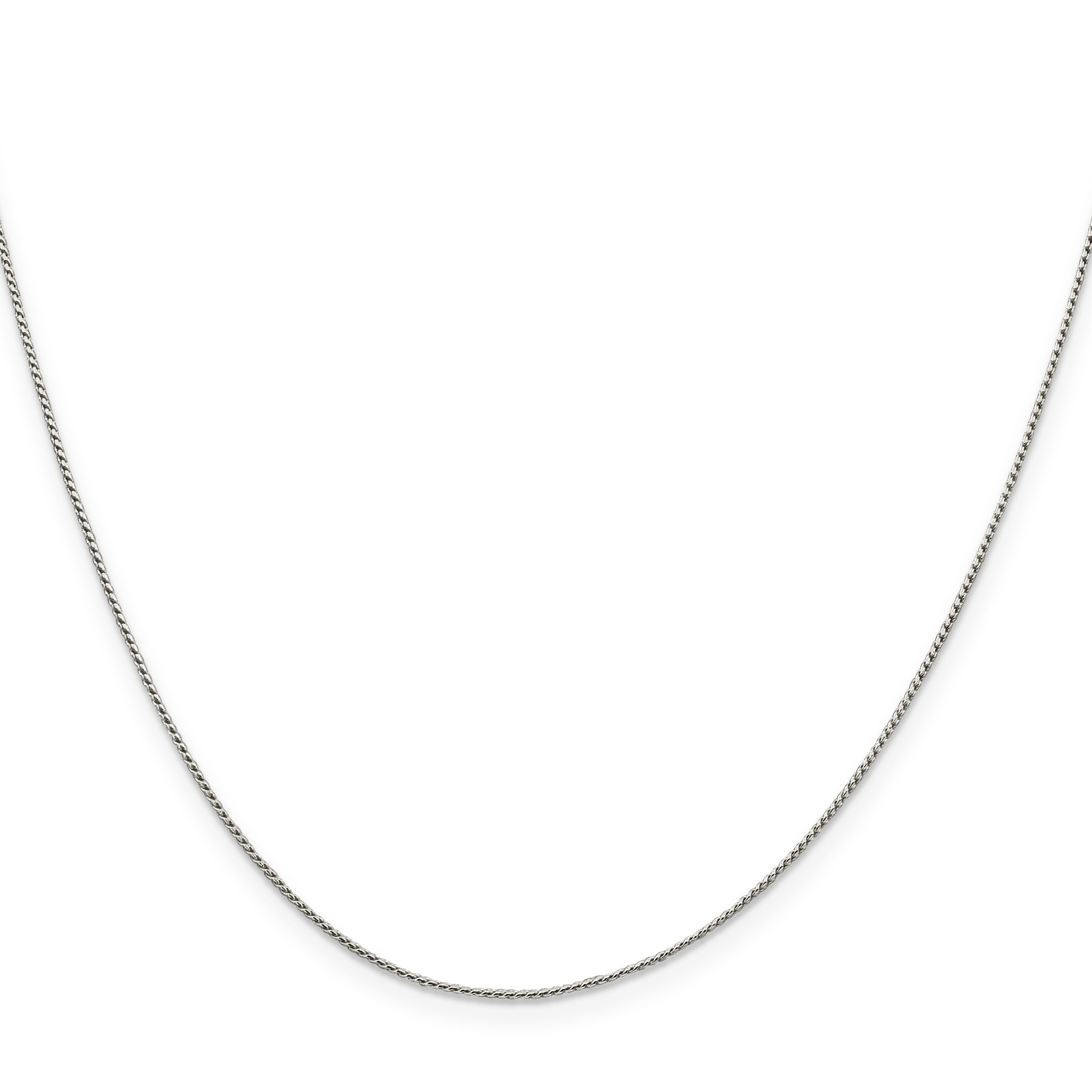18 Inch Sterling Silver .95mm Round Franco Chain W/2In Ext.