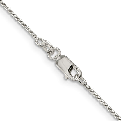 18 Inch Sterling Silver 1mm Round Franco Chain Necklace