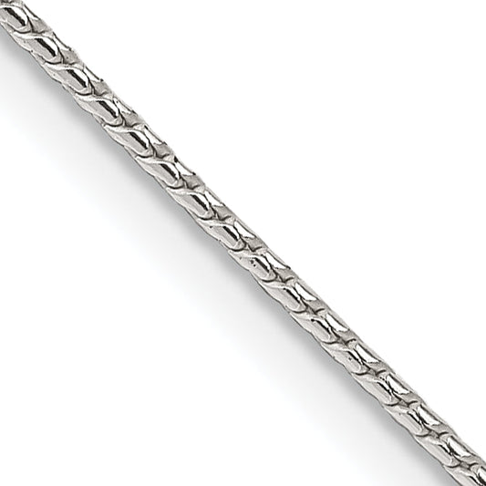 16 Inch Sterling Silver 1mm Round Franco Chain Necklace