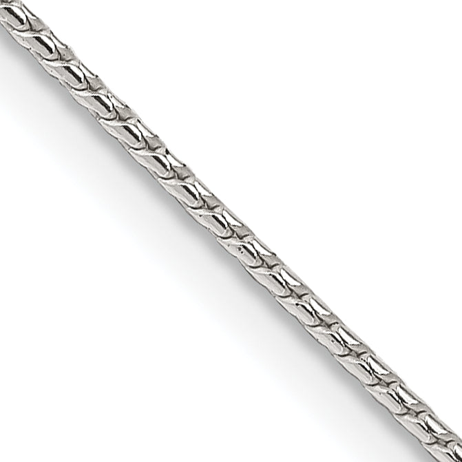 30 Inch Sterling Silver 1mm Round Franco Chain Necklace