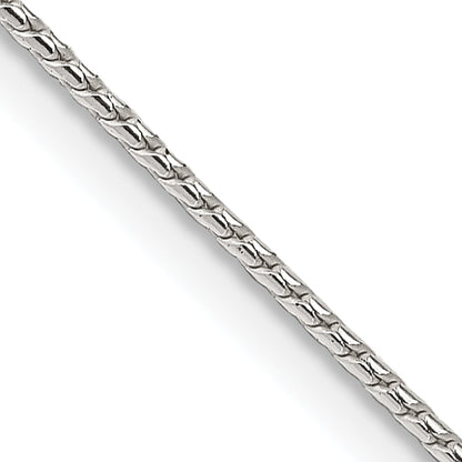 22 Inch Sterling Silver 1mm Round Franco Chain Necklace