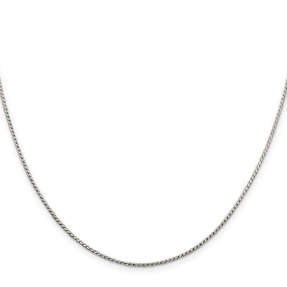 24 Inch Sterling Silver 1.25mm Round Franco Chain Necklace