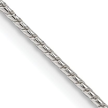 24 Inch Sterling Silver 1.25mm Round Franco Chain Necklace