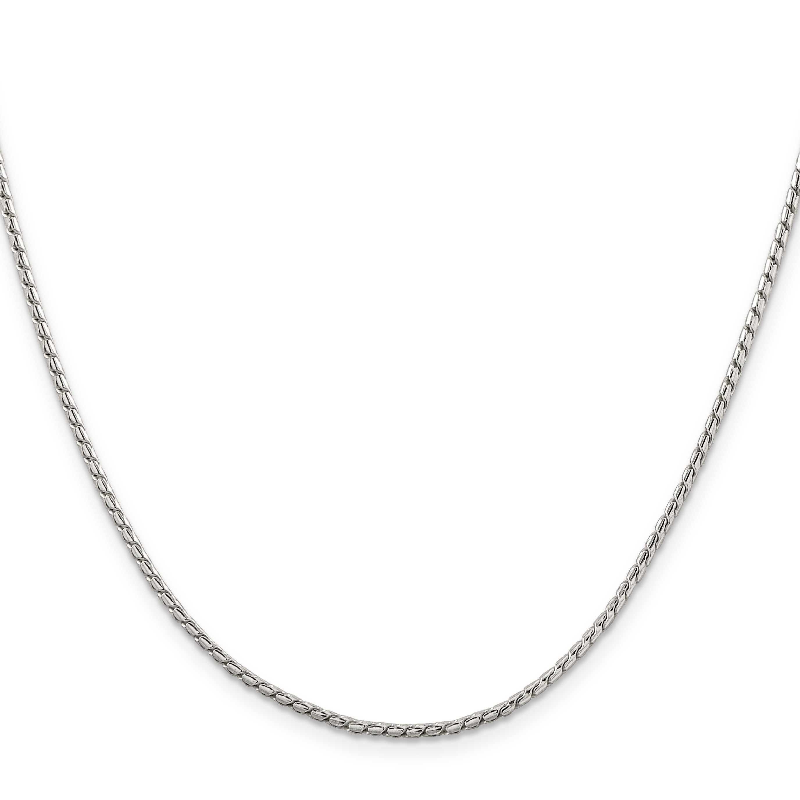 22 Inch Sterling Silver 1.75mm Round Franco Chain Necklace
