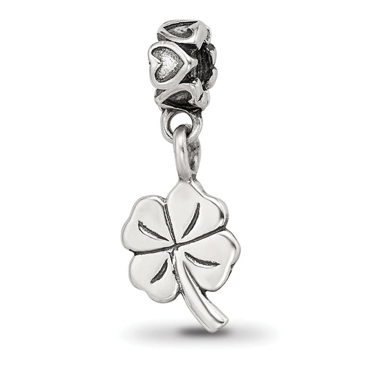 Sterling Silver Kids Collection 4-Leaf Clover Dangle Reflections Bead