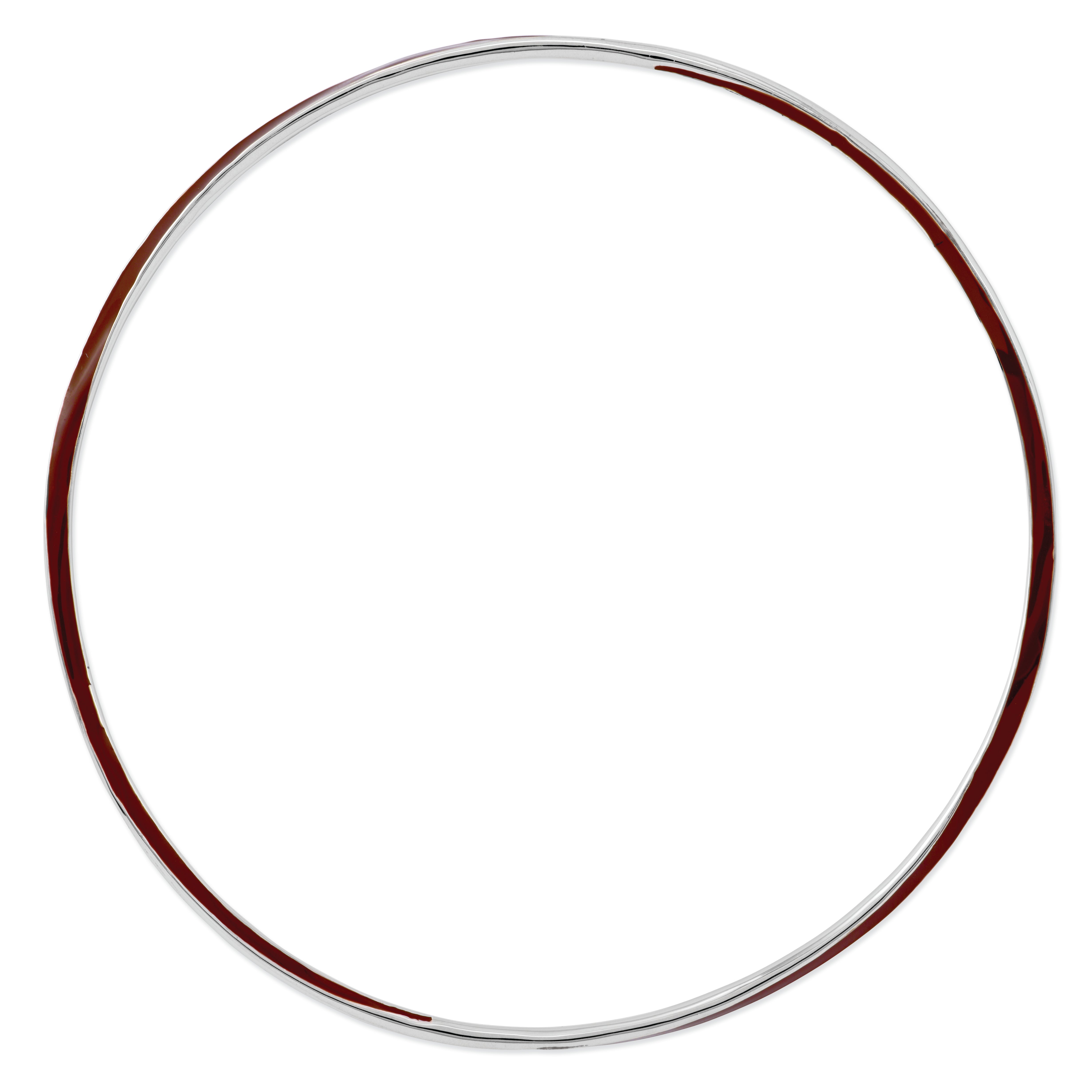 Sterling Silver Stackable Expressions Twisted Brown Enamel Bangle