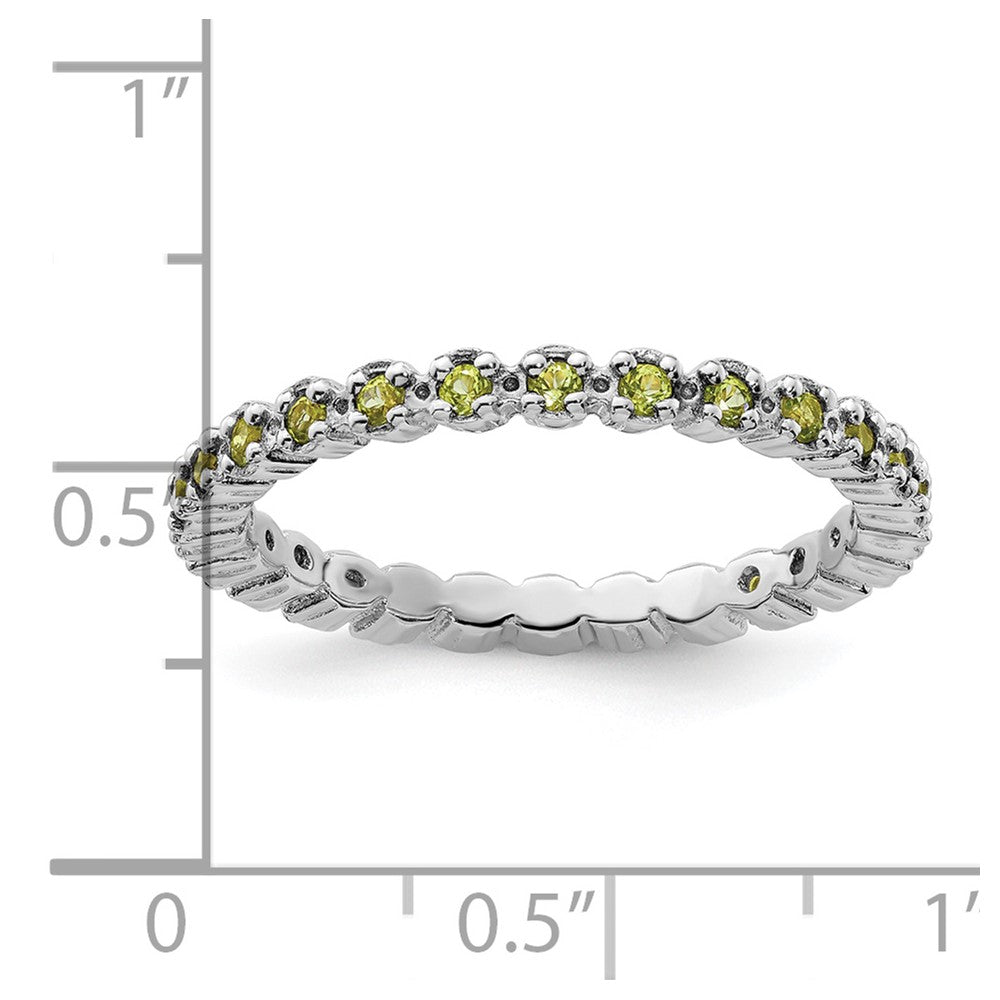 Sterling Silver Stackable Expressions Peridot Ring