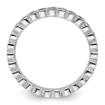 Sterling Silver Stackable Expressions Aquamarine Ring