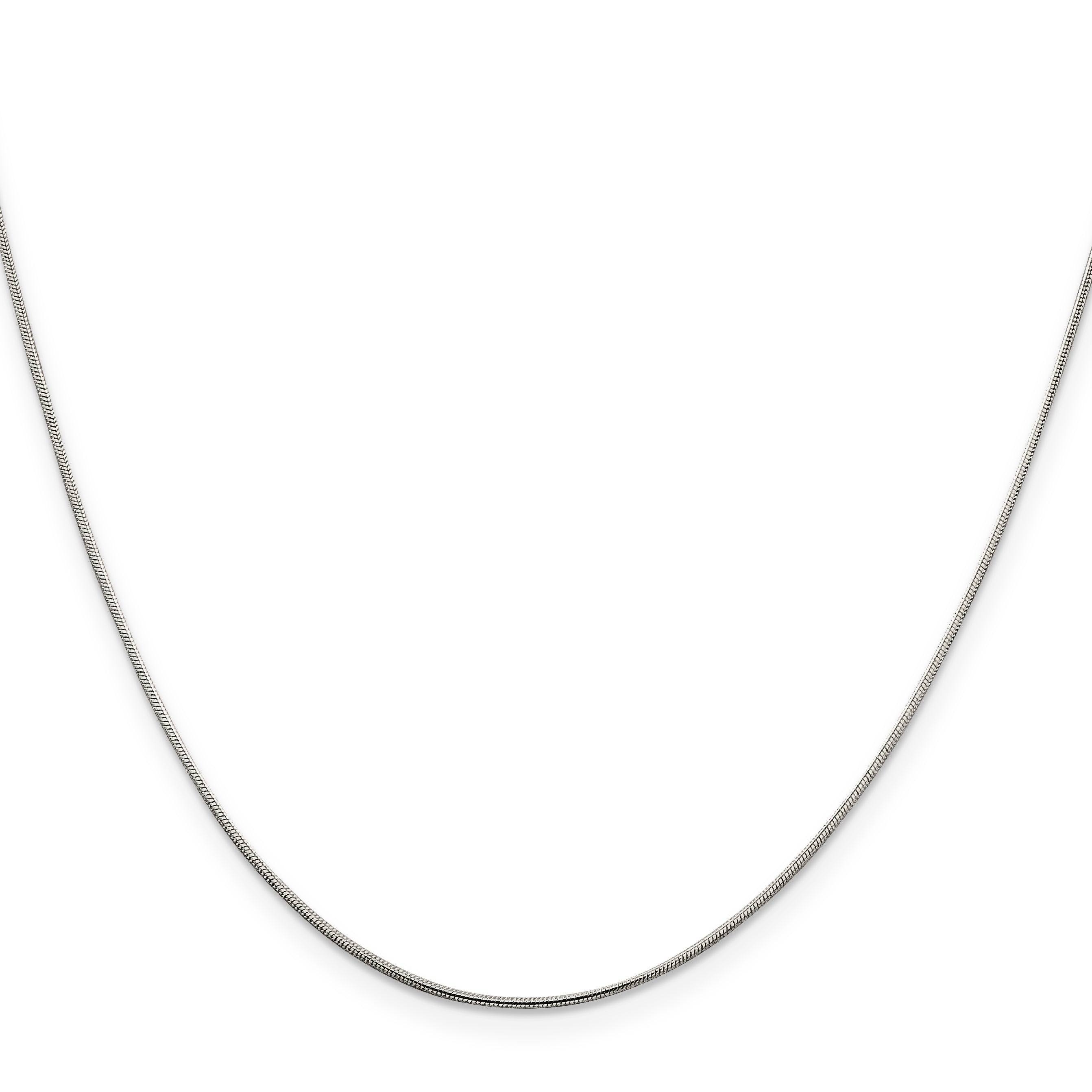 22 Inch Sterling Silver .8mm Snake Chain Necklace