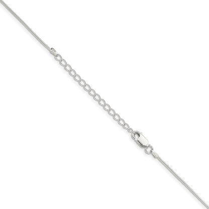 18 Inch Sterling Silver .8mm Snake Chain W/2In Ext.