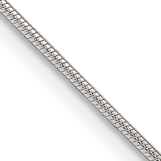 18 Inch Sterling Silver 1mm Snake Chain W/2In Ext.