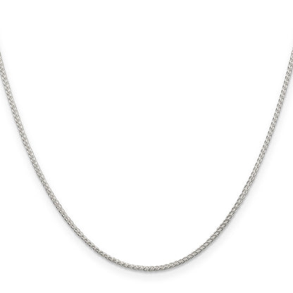 18 Inch Sterling Silver 1.25mm Round Spiga Chain W/2In Ext.