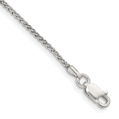 10 Inch Sterling Silver 1.5mm Round Spiga Chain Anklet