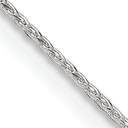 18 Inch Sterling Silver .85mm Diamond-Cut Round Spiga Chain W/2In Ext.