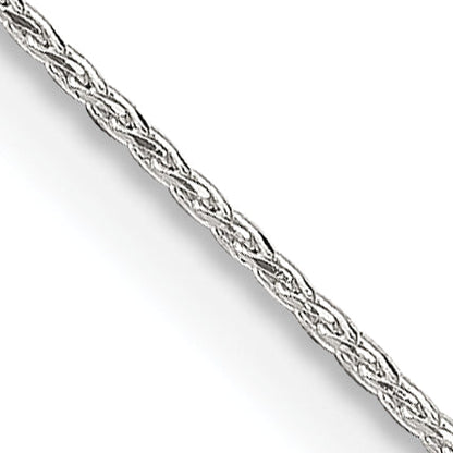18 Inch Sterling Silver .85mm Diamond-Cut Round Spiga Chain W/2In Ext.