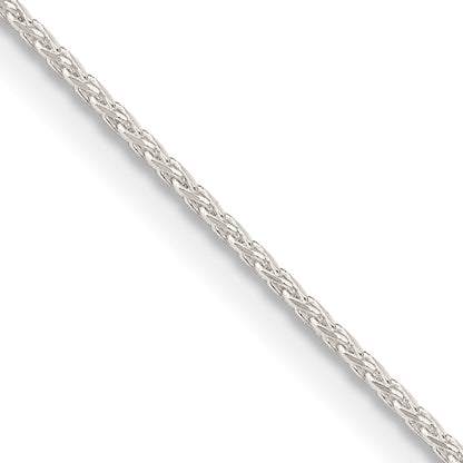 18 Inch Sterling Silver .95mm Diamond-Cut Round Spiga Chain W/2In Ext.