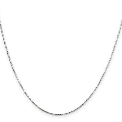 18 Inch Sterling Silver 1.25mm Diamond-Cut Round Spiga Chain W/2In Ext.