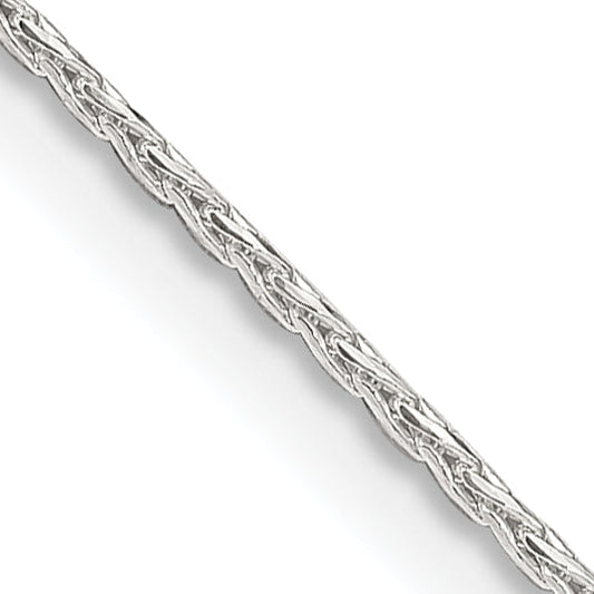 18 Inch Sterling Silver 1.25mm Diamond-Cut Round Spiga Chain W/2In Ext.